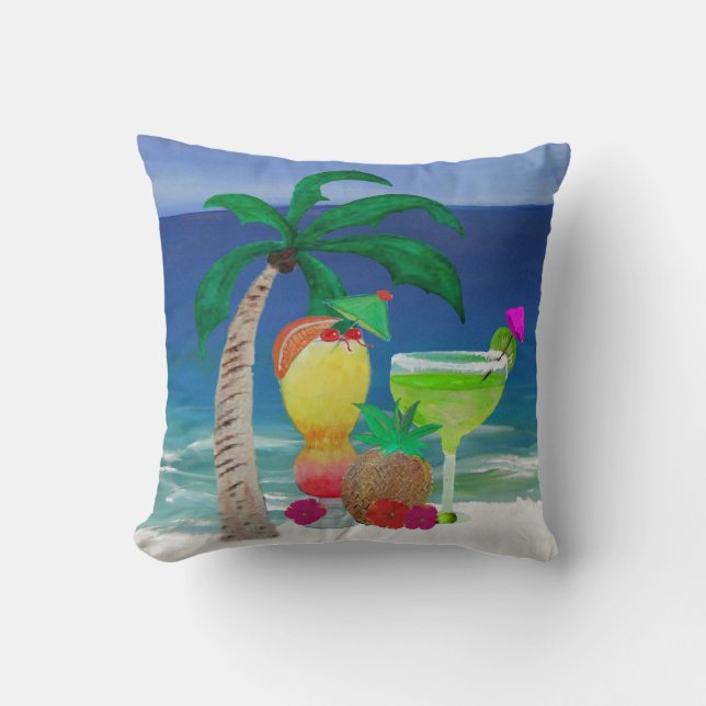 Tropical Drinks pillow (Front)