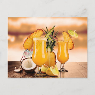 Tropical Drinks Postcard
