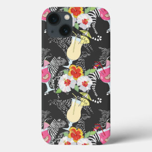 Tropical Drinks With Animals iPhone 13 Case