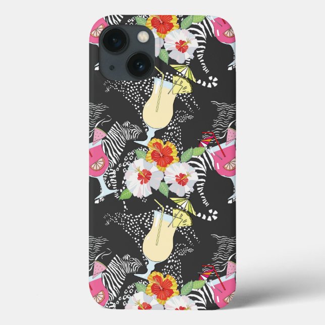 Tropical Drinks With Animals Case-Mate iPhone Case (Back)