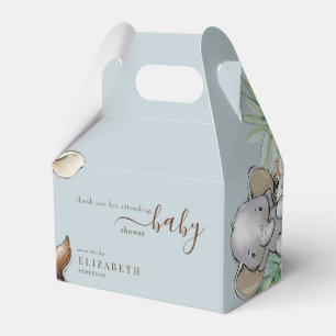 Tropical Dusty Blue Jungle Baby Shower Favour Box