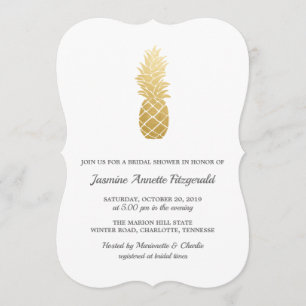 Tropical Elegance   Pineapple Bridal Shower Invitation
