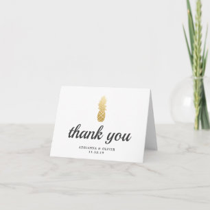 Tropical Elegance Pineapple Wedding Thank You