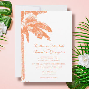 Tropical Elegant Palm Tree Wedding Invitation