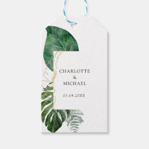 Tropical Elegant Plant Trending Wedding Gift Tags