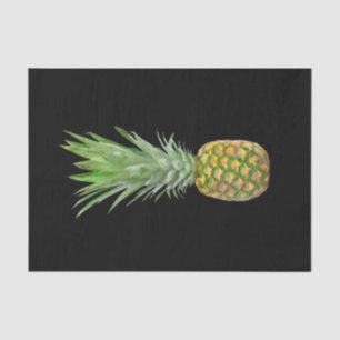 Tropical Elegant Yellow Green Black Pineapple Tissue Paper