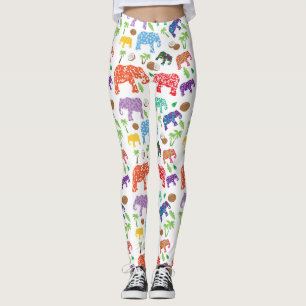 Tropical Elephants Leggings