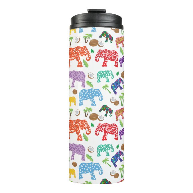Tropical Elephants Thermal Tumbler (Front)