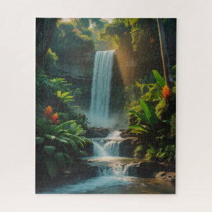 Tropical Escape – Deep Jungle Waterfall Puzzle