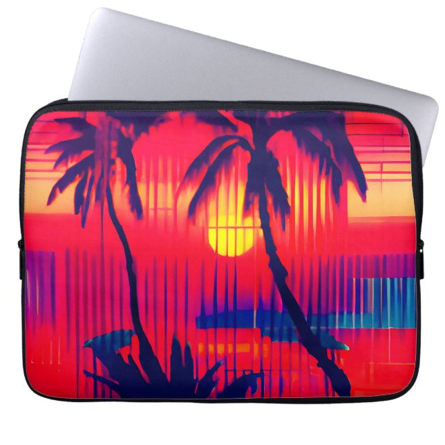 Tropical Escape Fantasy Laptop Sleeve (Front)