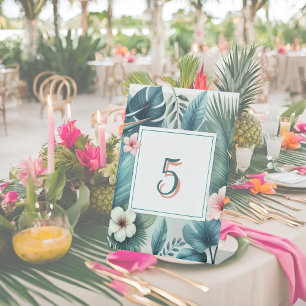 Tropical Essence Table Number  Pedestal Sign
