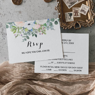 Tropical Eucalyptus Greenery Menu Choice