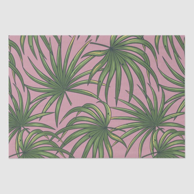 Tropical exotic leaves summer pattern tissue paper (Front)