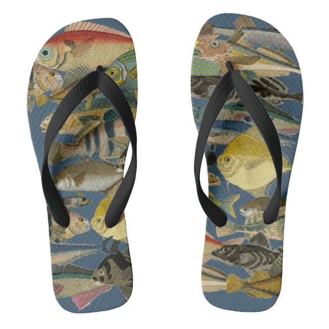 Tropical Exotic Ocean Fish Deep Sea Fish Colourful Thongs (Footbed)