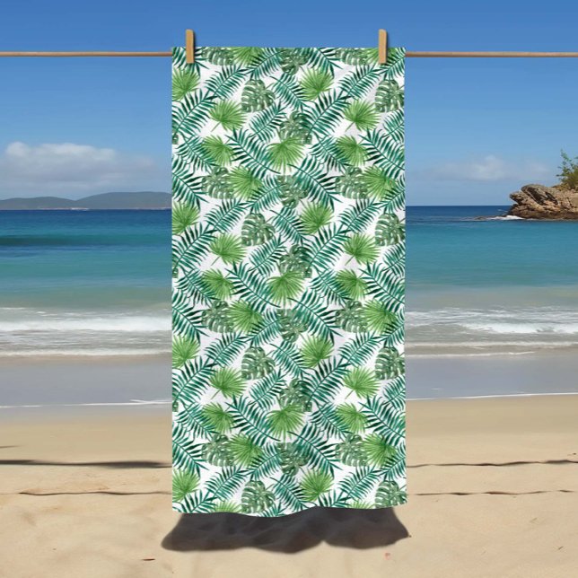 Tropical Exotic Palm Leaves Pattern Beach Towel (Tropical Exotic Palm Leaves Pattern Beach Towel
)