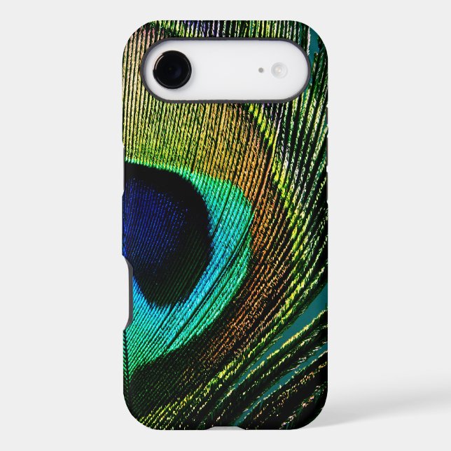 Tropical Exotic Peacock Feather Vibrant Summer (Back)