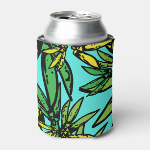 Tropical Exotic Stylish Plants Pattern Can Cooler