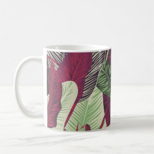 Tropical Exotic: Trendy Green Seamless Coffee Mug
