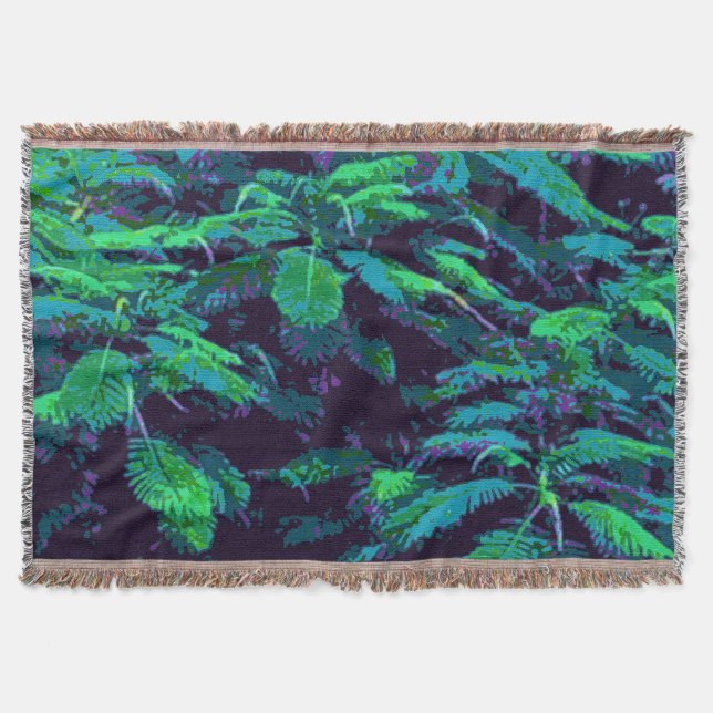 Tropical Fabric Throw Blanket (Front)