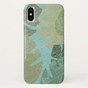 Tropical Faded Leaves iPhone X Case