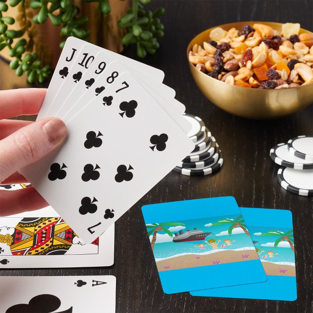 Tropical Family Beach Cruise Fun Playing Cards (Creator Uploaded)