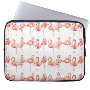 Tropical Family of Flamingos Laptop Sleeve