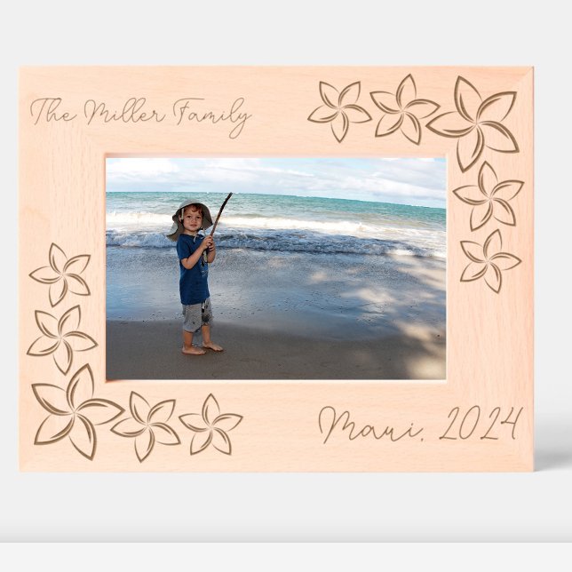 Tropical Family Vacation Plumeria Etched Frames (Creator Uploaded)