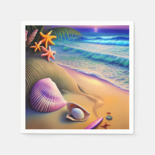 Tropical Fantasy Beach Sunset Napkin