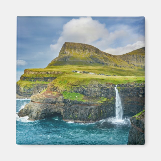 Tropical Faroe Archipelago Scenic Island Magnet (Front)