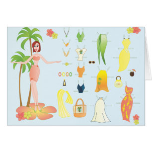 Tropical Fashions Paper Doll