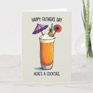 Tropical Fathers Day Beverage Card