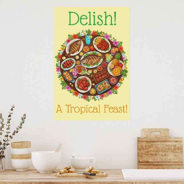 Tropical Feast Poster (Kitchen)