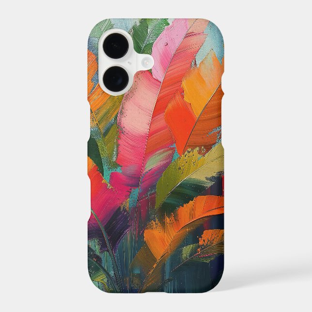 Tropical Feathers – Vibrant Botanical Abstraction (Back)