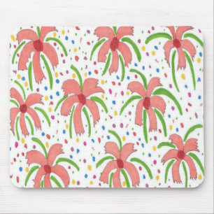 Tropical Fiesta Flowers Mouse Pad