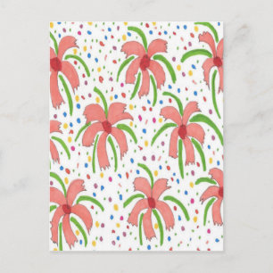 Tropical Fiesta Flowers Postcard
