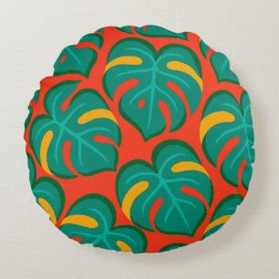 Tropical Fiesta Pattern Round Cushion