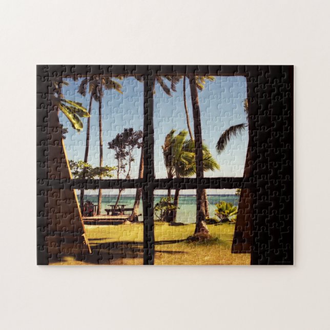 Tropical Fiji Beach Scene 11x14 252pc jpcnm Jigsaw Puzzle (Horizontal)