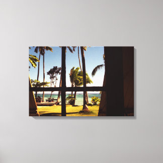 Tropical Fiji Beach Scene 24x16 (60x40cm) waccna Canvas Print
