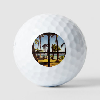 Tropical Fiji Beach Scene be6 gbcna Golf Balls