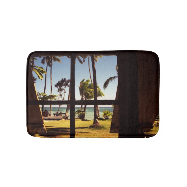 Tropical Fiji Beach Scene bmcnm Bath Mat (Front)