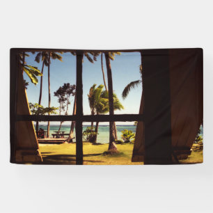 Tropical Fiji Beach Scene bnrcna Banner