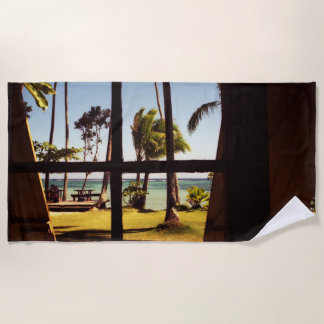 Tropical Fiji Beach Scene btcna Towel