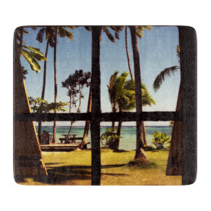 Tropical Fiji Beach Scene cbcnm Cutting Board