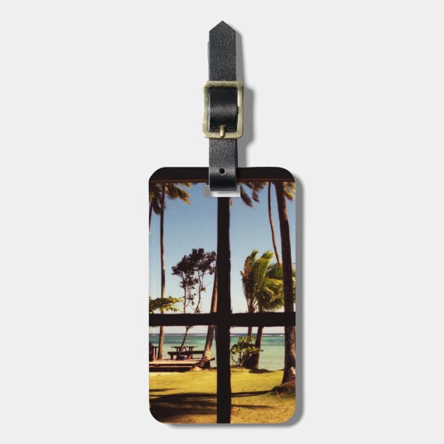 Tropical Fiji Beach Scene cd ltcna Luggage Tag (Front Vertical)