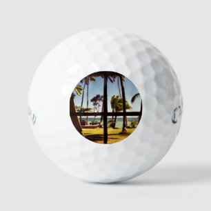 Tropical Fiji Beach Scene css gbcna Golf Balls
