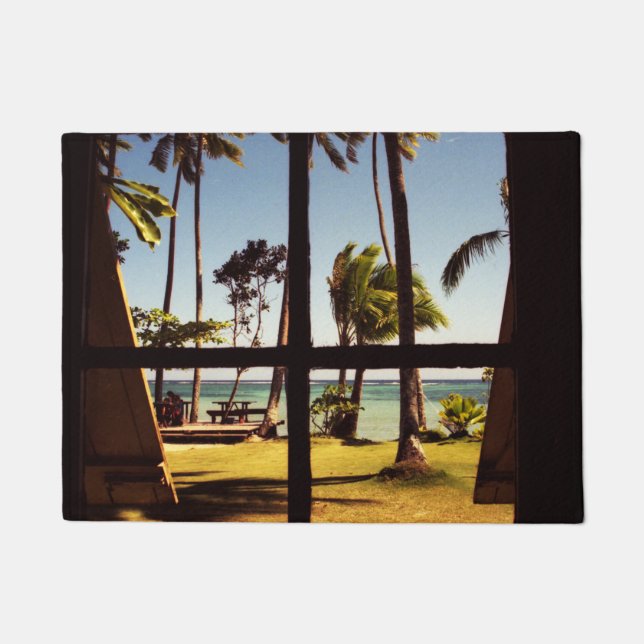 Tropical Fiji Beach Scene dmcnm Doormat (Front)