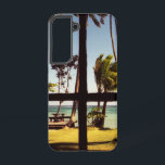 Tropical Fiji Beach Scene sgcnm Samsung Galaxy Case<br><div class="desc">Tropical Fiji Beach Scene - Photograph of a beach in the Fiji Islands with palm trees, hammocks and a picnic bench seen through the open shutters of a beach hut.
© Alan Harman Photography 2004. All Rights Reserved.
www.alanharmanphotography.com
120418
samsung</div>