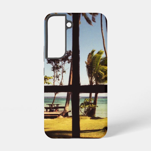 Tropical Fiji Beach Scene sgcnm Samsung Galaxy S22 Case (Back)