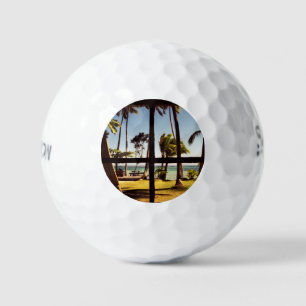 Tropical Fiji Beach Scene ssf gbcnm Golf Balls
