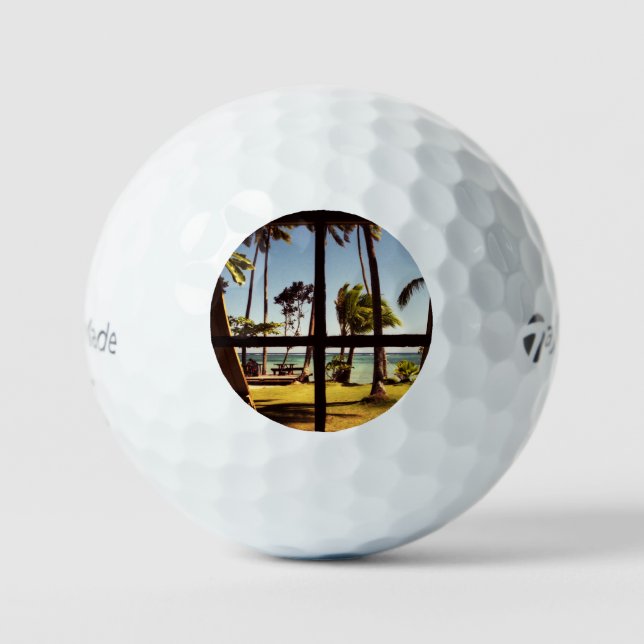 Tropical Fiji Beach Scene tmtp5 gbcna Golf Balls (Front)